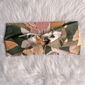 Tropical Printed Knotted Stretchy Headband